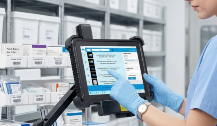 How the EM-I16J Rugged Windows Tablet Automates Healthcare Logistics
