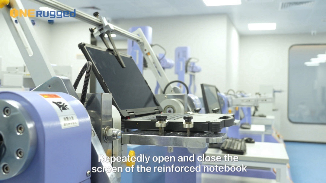 The test process strengthens the notebook by repeatedly opening and closing it 180 degrees