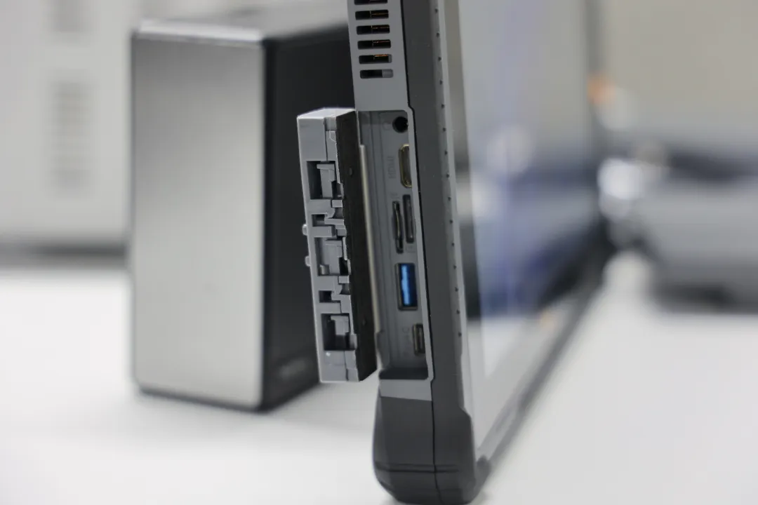 Close-up of the product interface