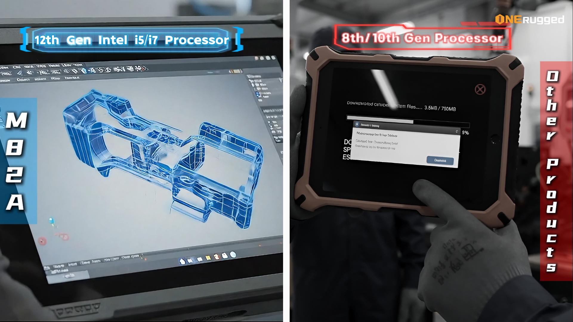 M82A is one of the first 8-inch rugged tablets to feature Intel® 12th Gen Core™ processors
