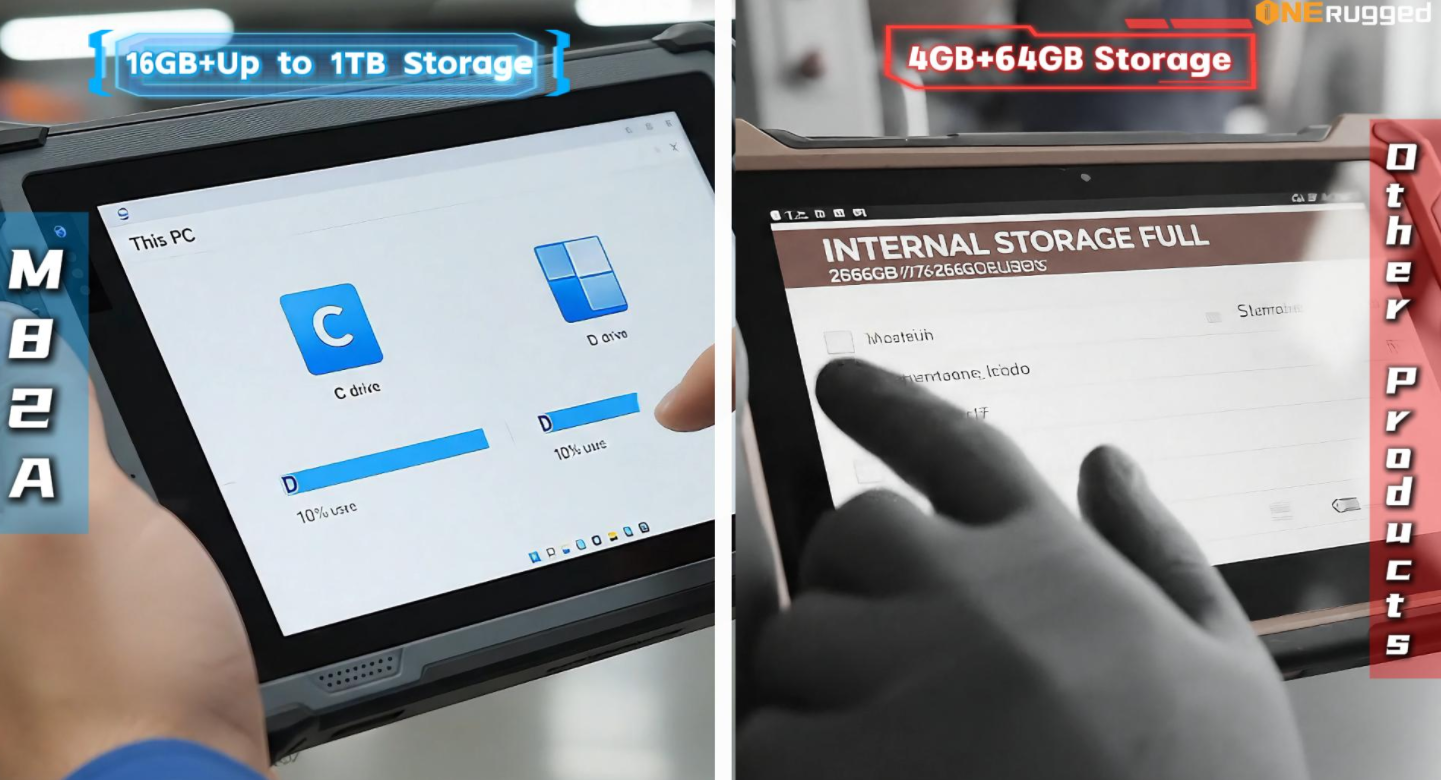 The front-facing key layout is optimized for one-handed operation