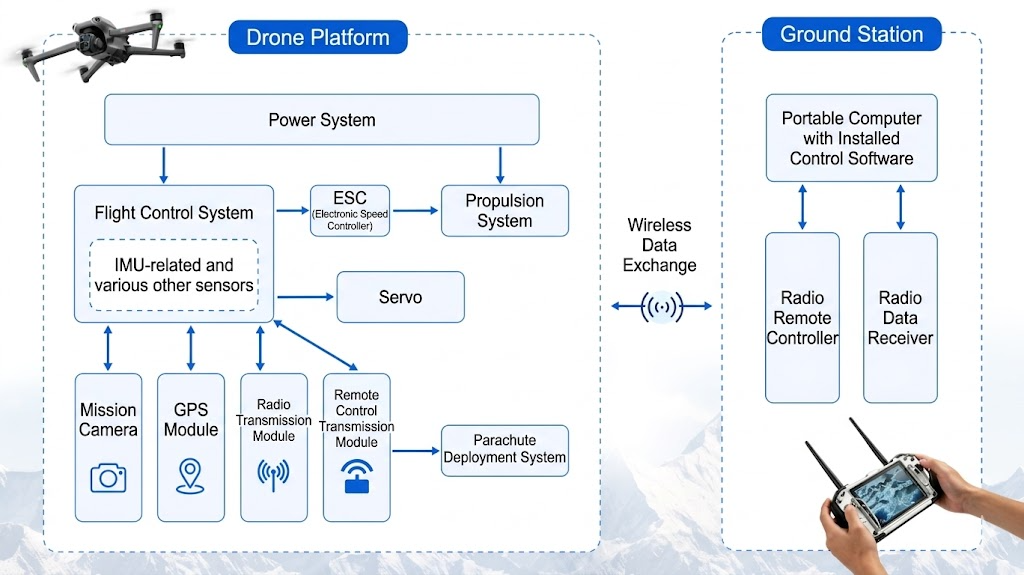 A drone handheld ground station (GCS) is a specialized portable command center integrating flight control hardware