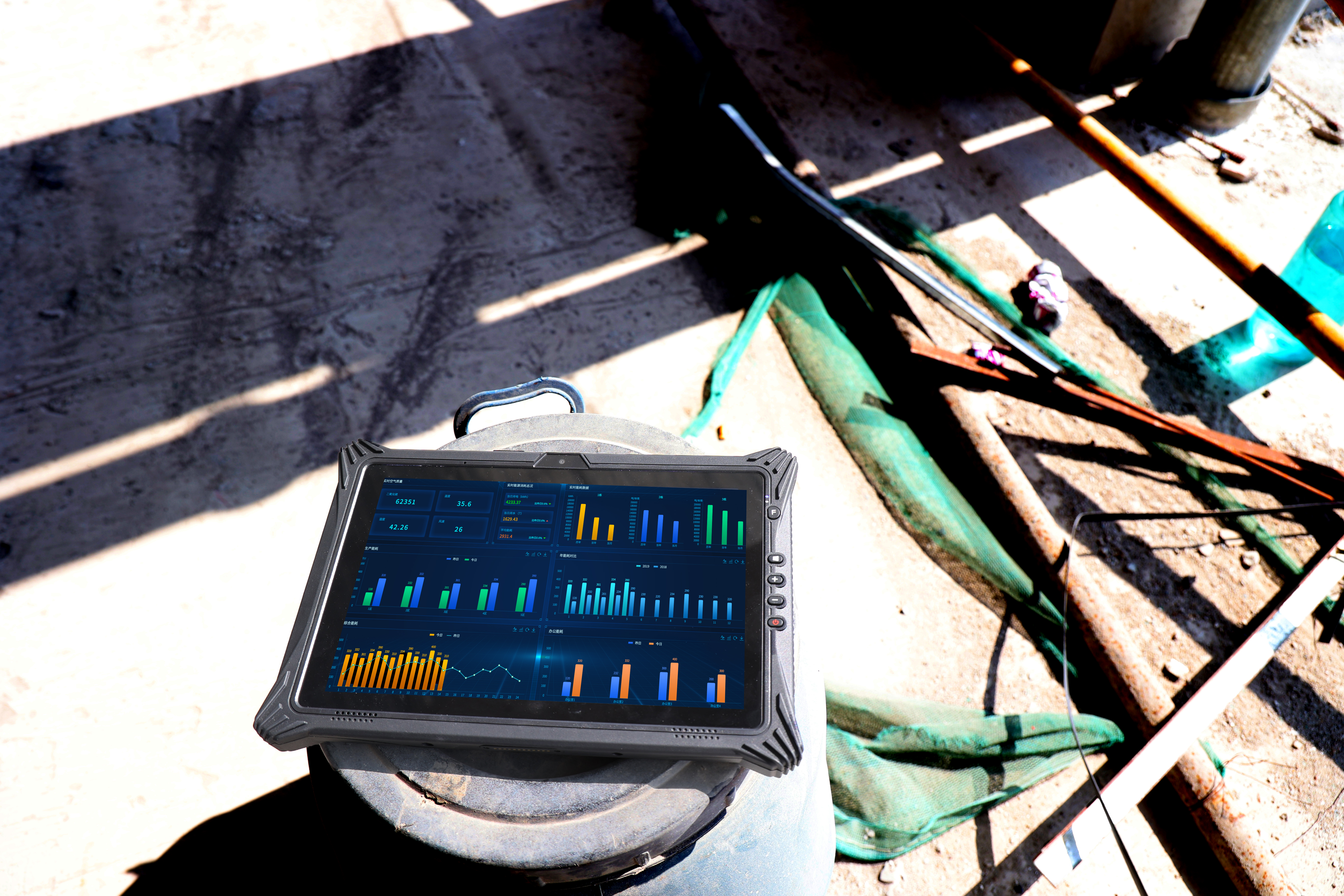 A rugged tablet with both IP67 and MIL-STD-810H certification is commonly preferred for demanding enterprise environments