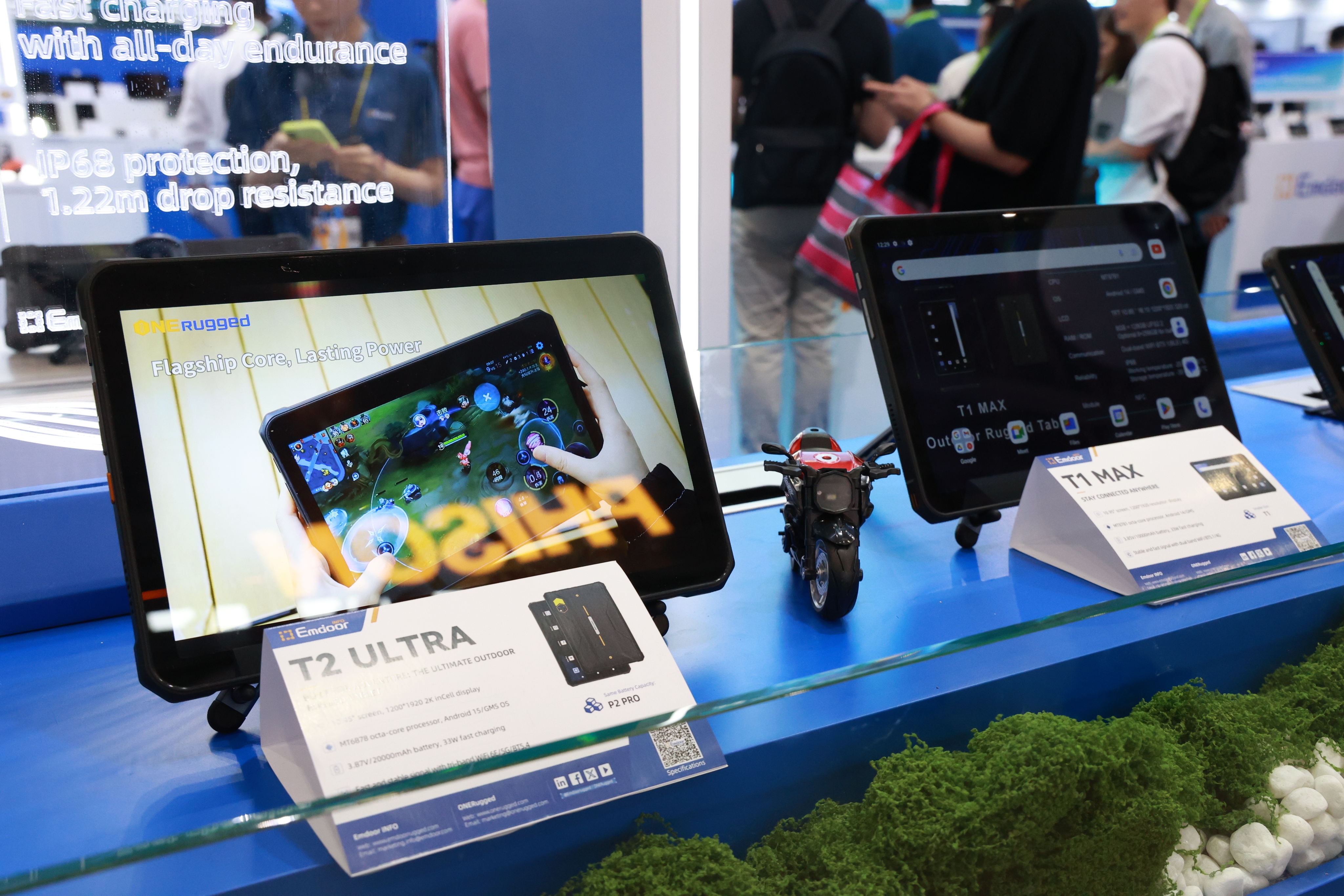 Onerugged T1 Tablet and accompanying rugged smartphones feature absolute IP68 ingress protection