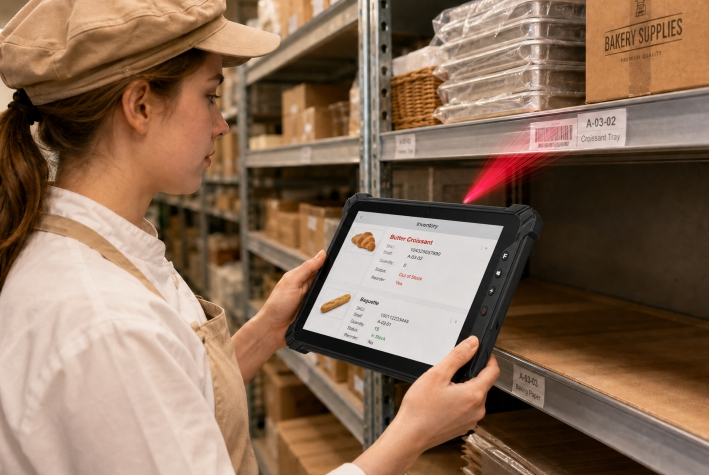 Emdoor EM-I17J, a heavy-duty 10.1-inch Windows rugged tablet, automates store stocktaking, connects frontline staff directly to central ERP procurement systems, and dramatically reduces stockout risks.
