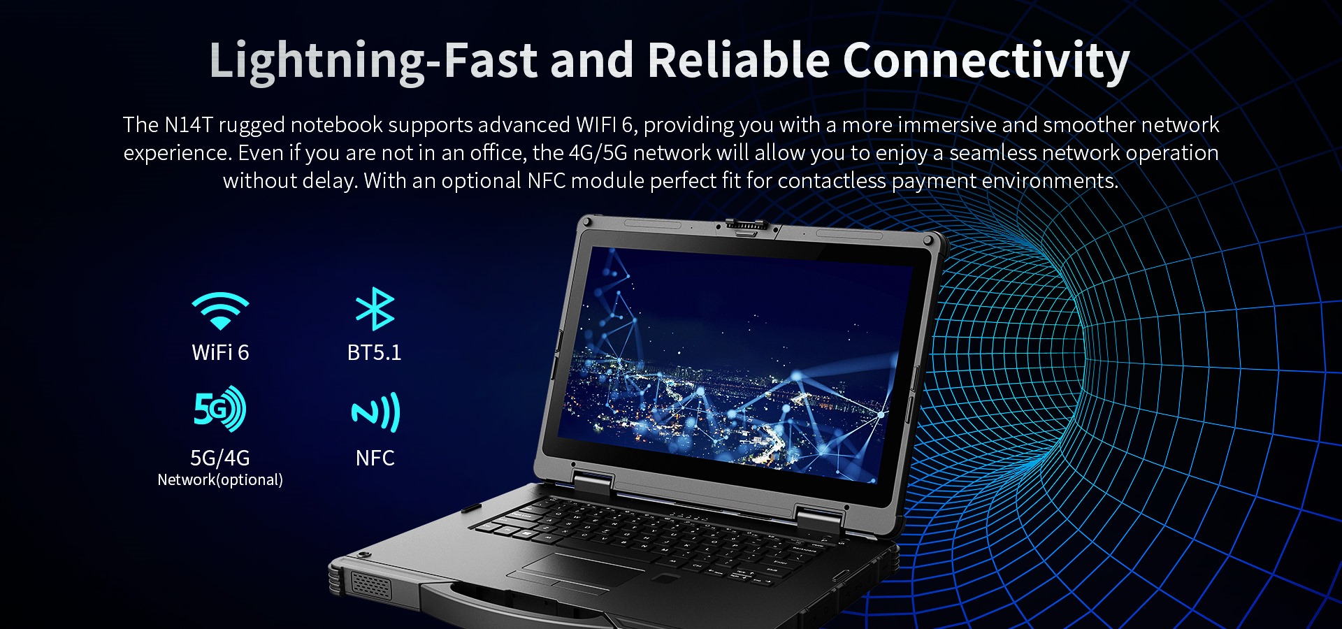 rugged notebook with wi-fi 6