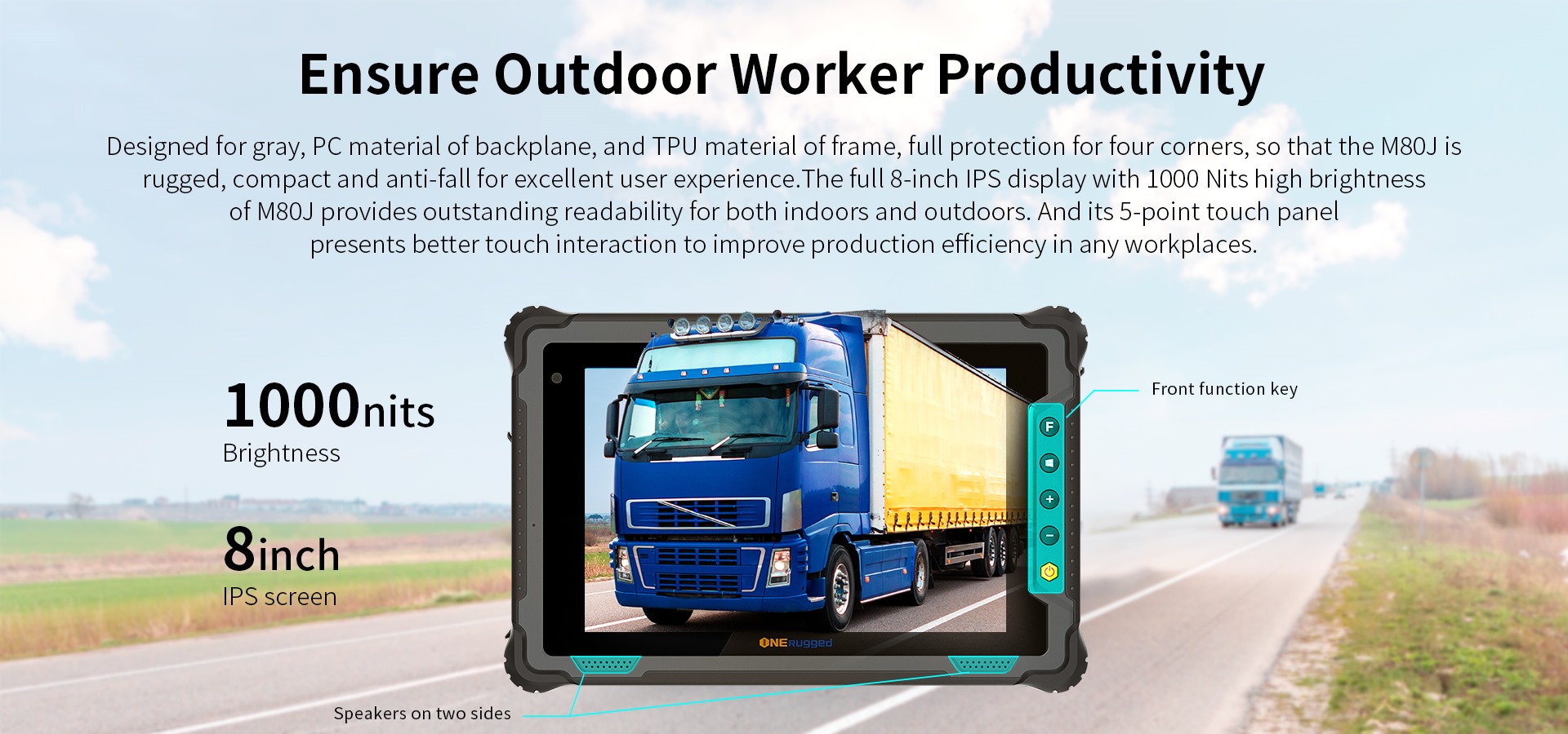 high brightness rugged mobile pc