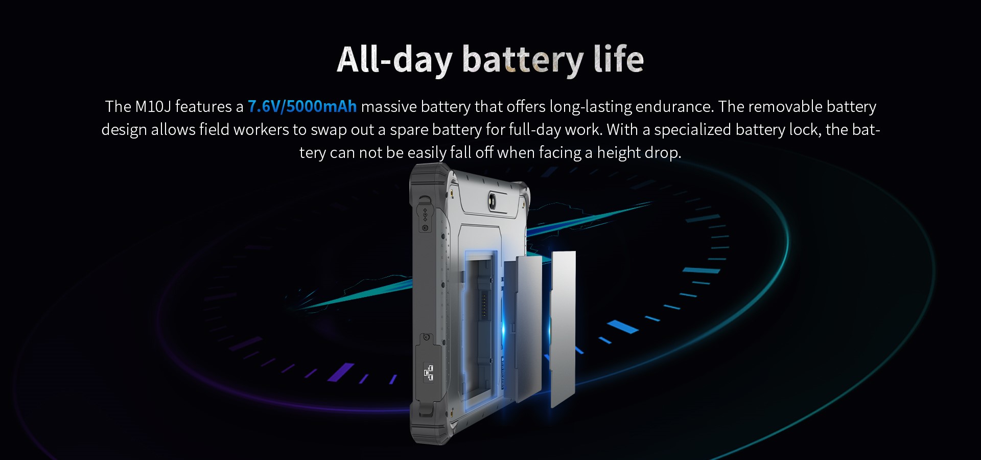 rugged tablet with 5000mAh battery
