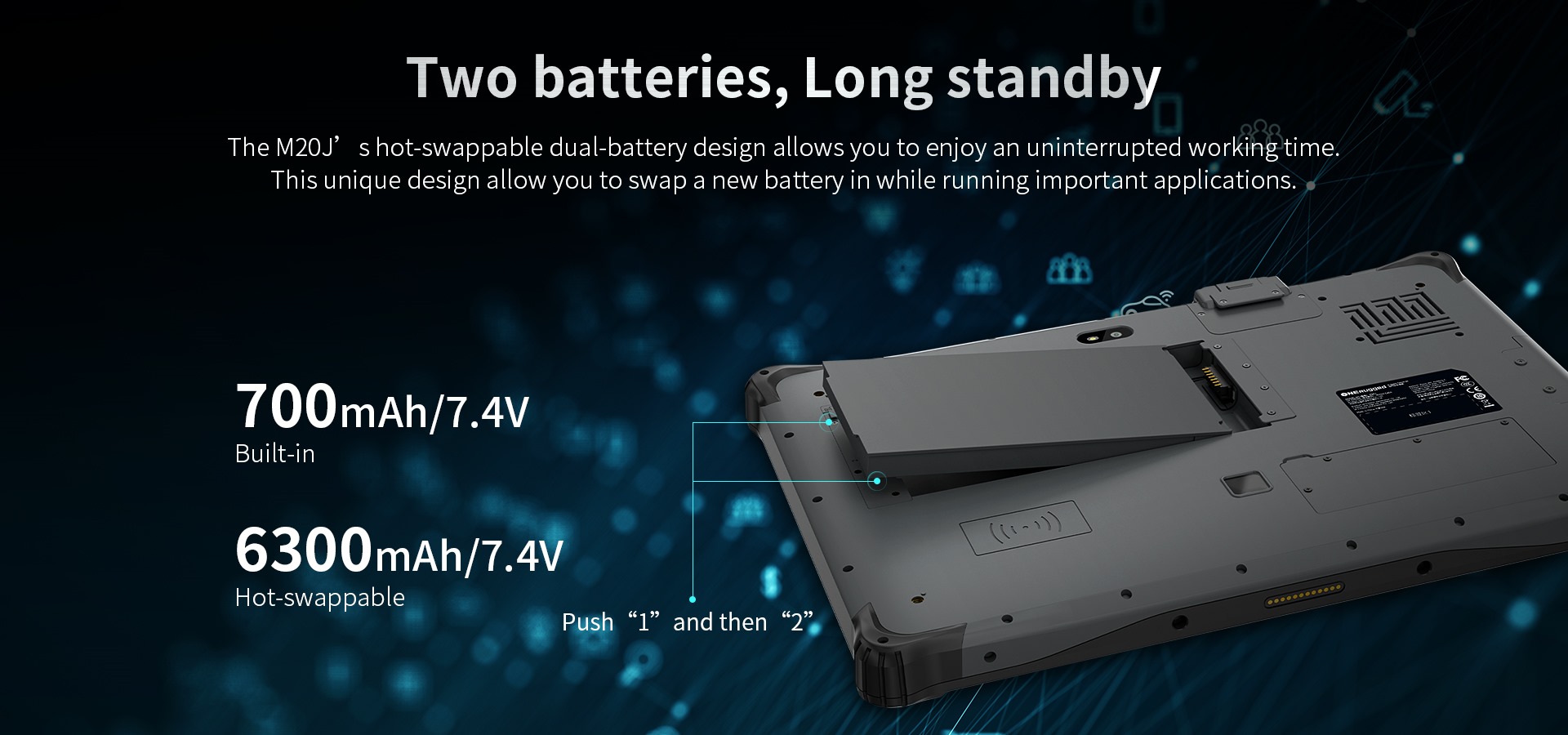 rugged tablet with 6300 mah