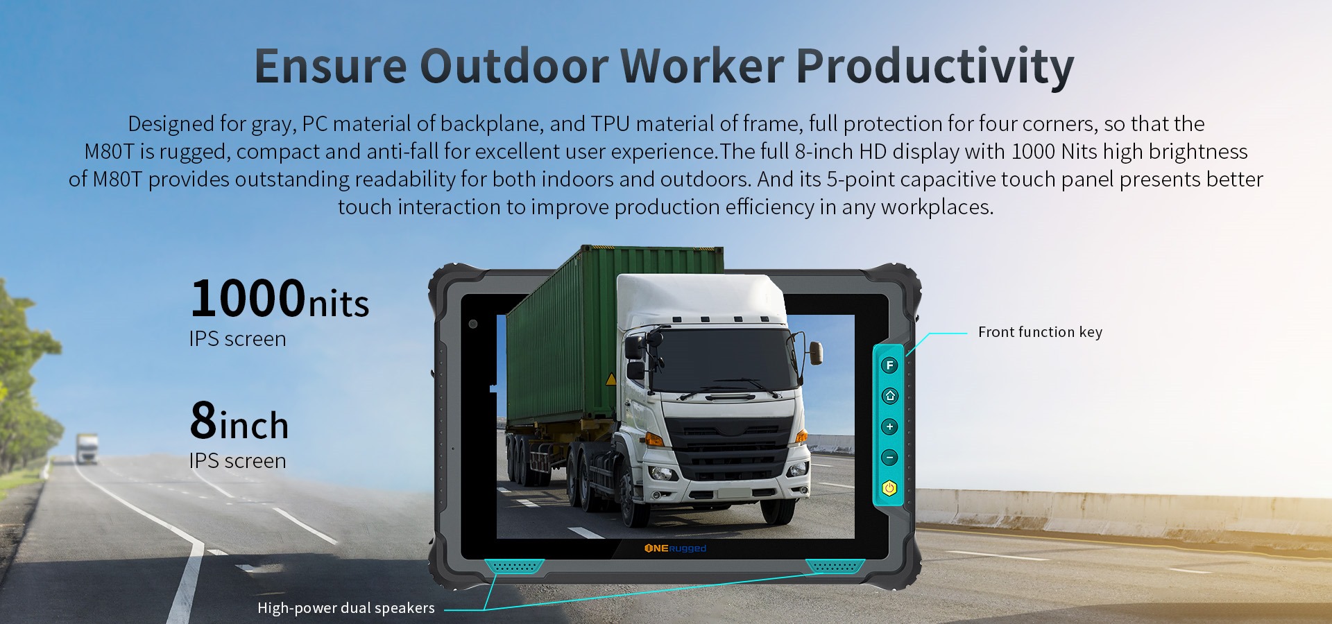 8 inch rugged mobile pc