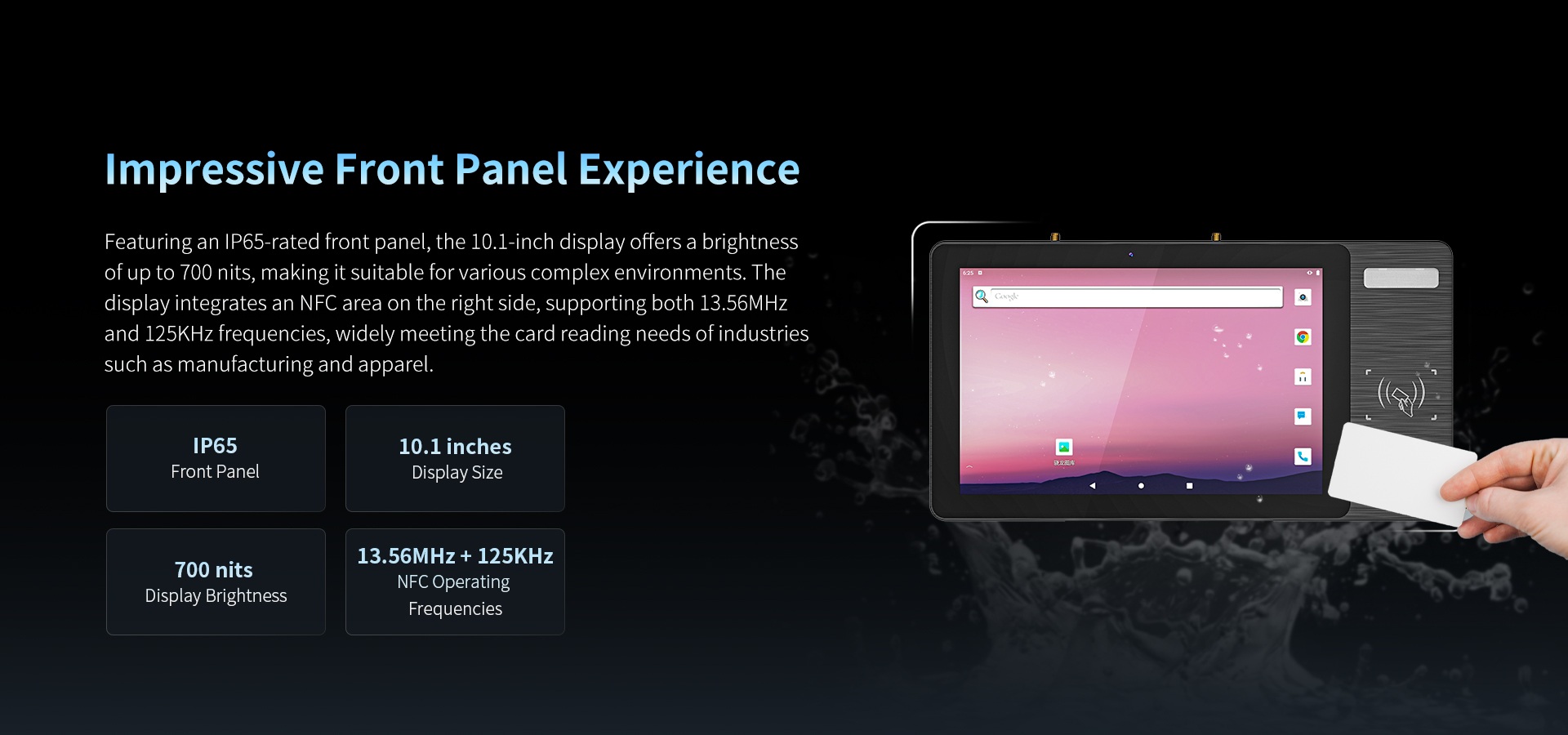 digital signage with ip65 rate front panel