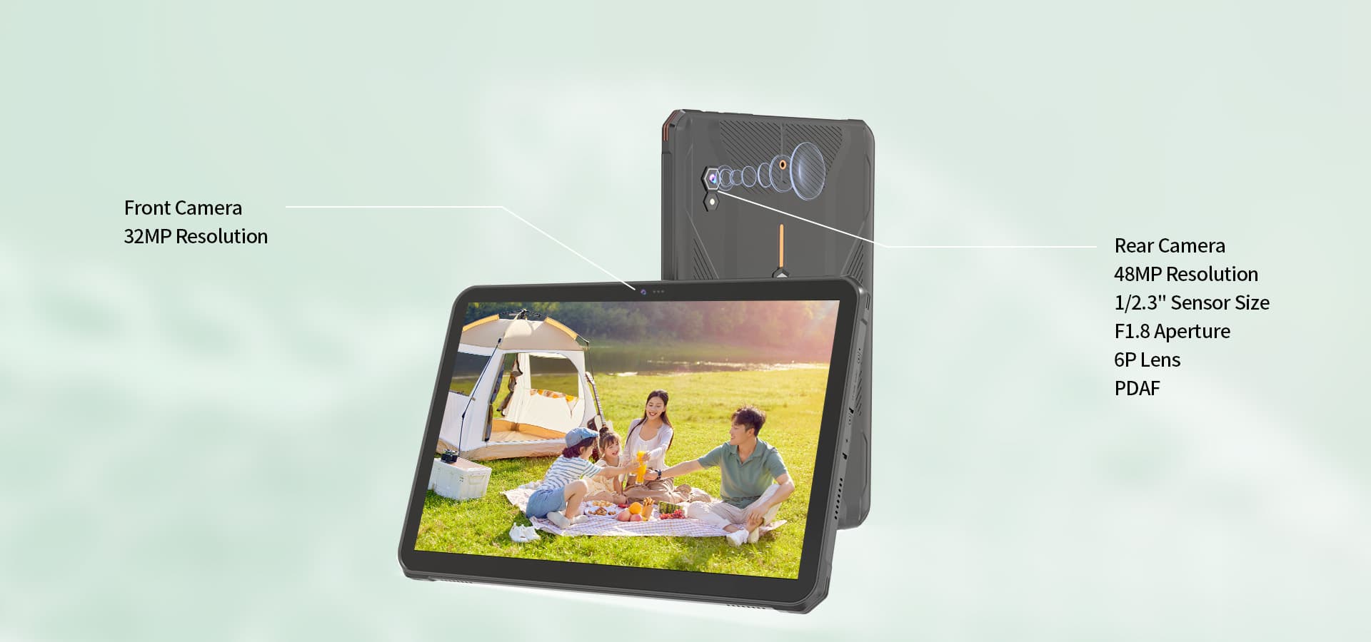 rugged tablets with 32MP front camera