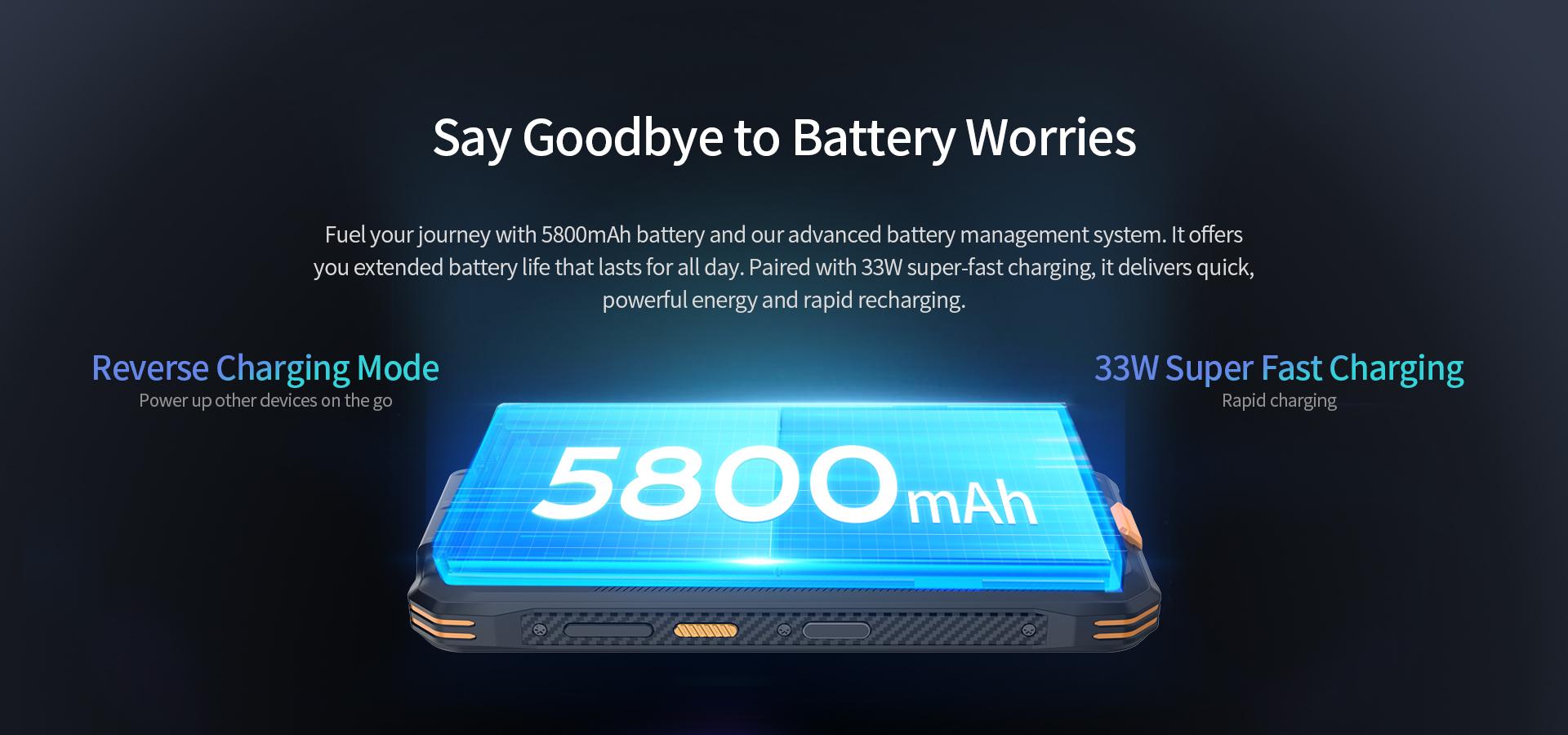 rugged handheld 5800mAh battery
