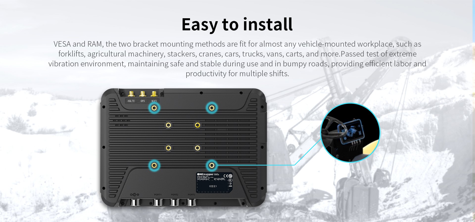 car tablet dashboard