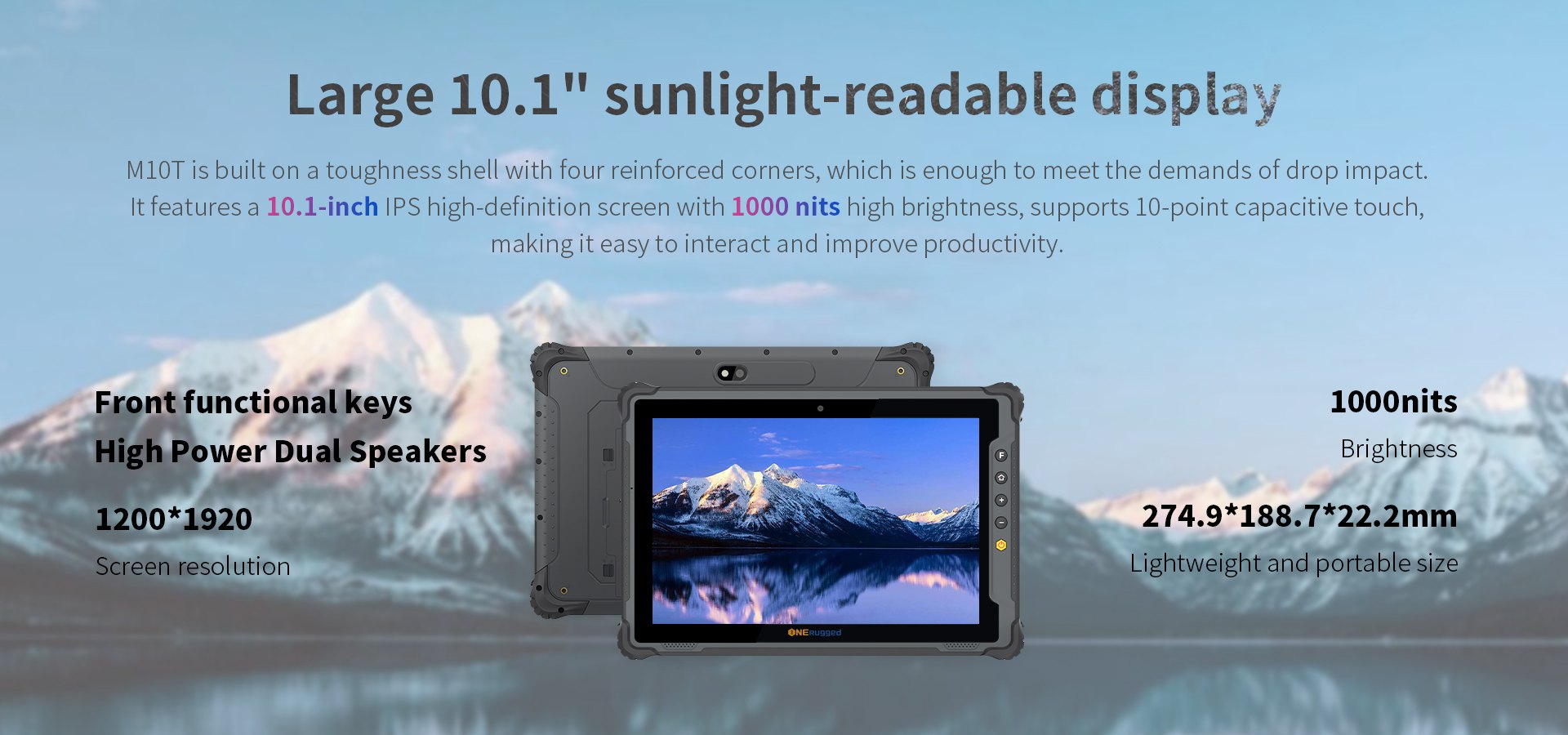 10.1 inch rugged tablet