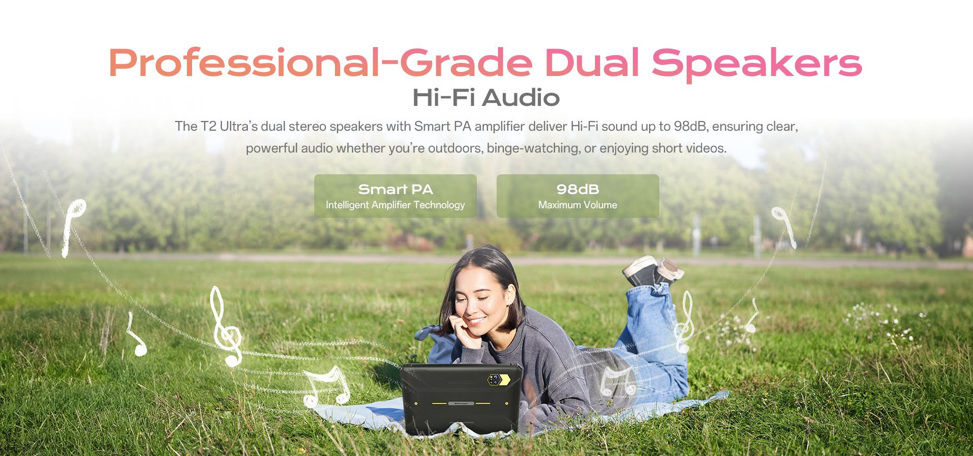 dual speakers rugged tablets