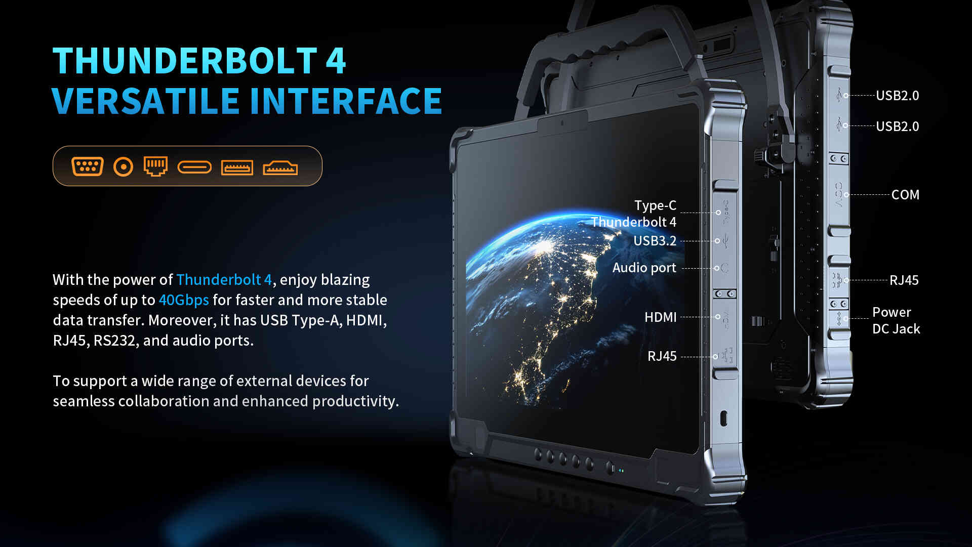 THUNDERBOLT 4VERSATILEINTERFACE THUNDERBOLT 4VERSATILEINTERFACE