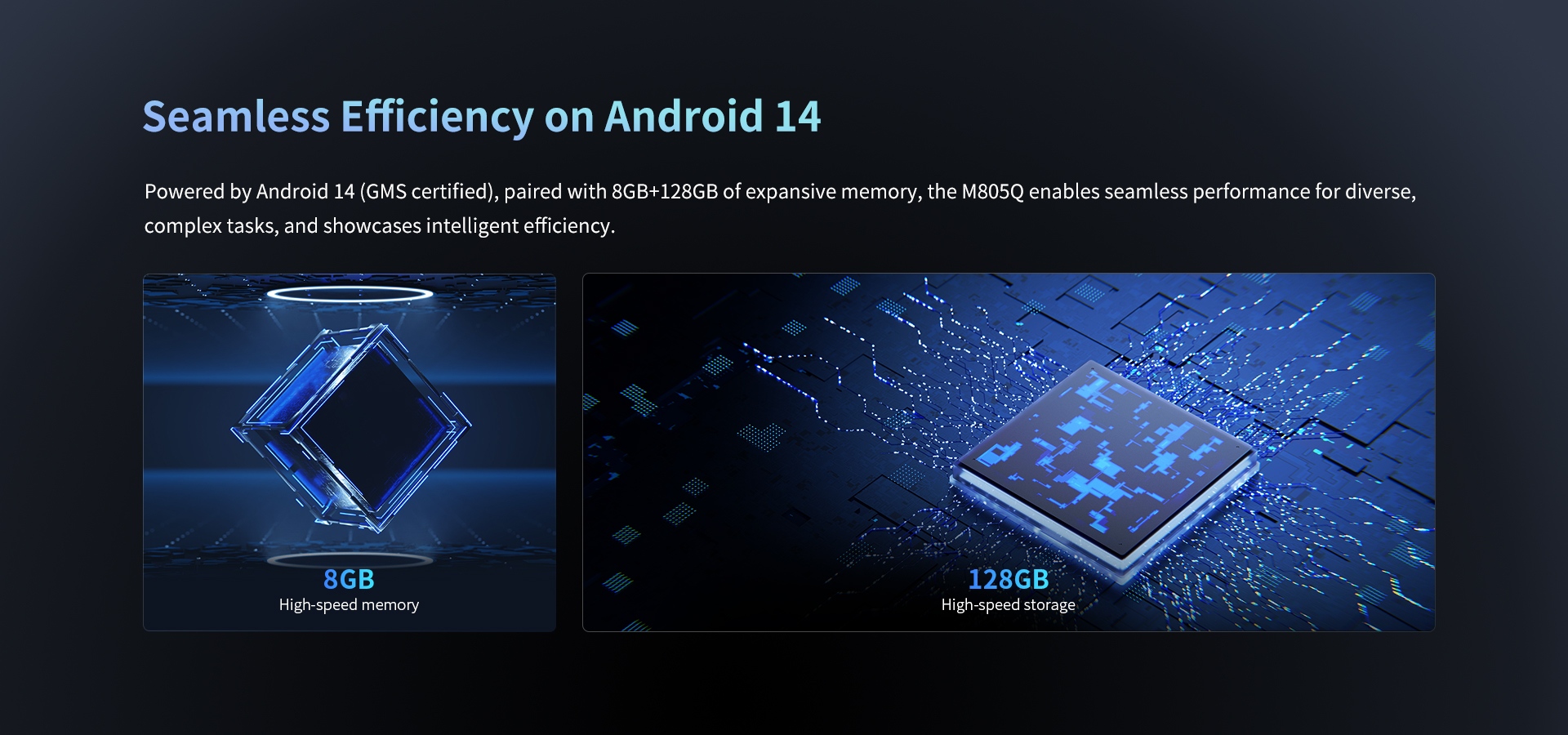 Android 14 GMS certified rugged tablet M805Q with 8GB RAM and 128GB ROM storage