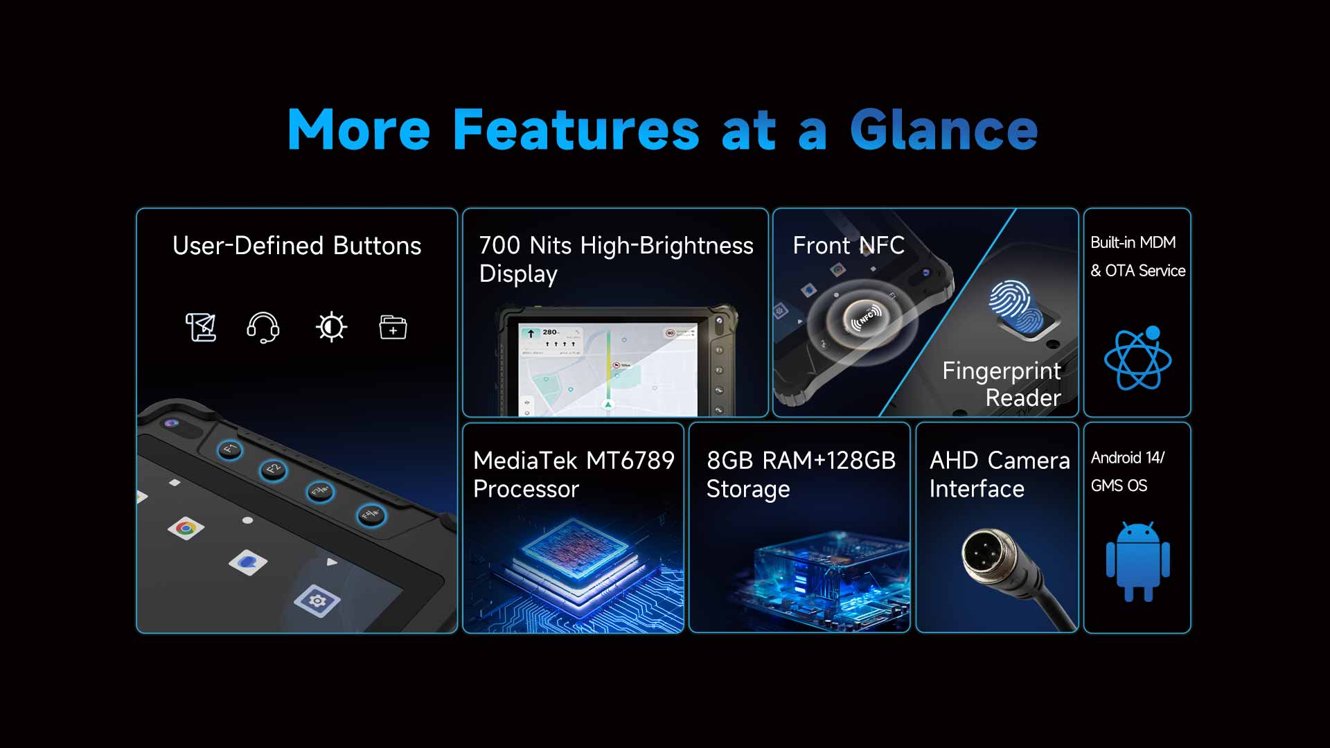 Rugged Android Tablet with Sunlight Readable Display