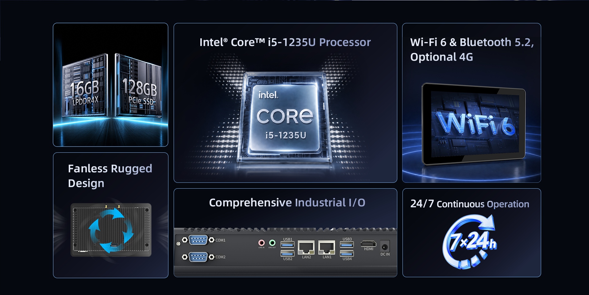 rugged fanless industrial panel pc components and specifications